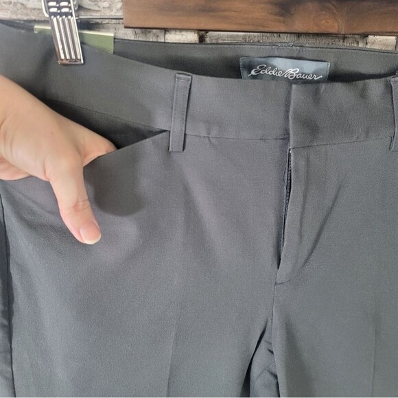 Eddie Bauer Womens Grey Curvy Fit Pants Size 8 Short - Picture 8 of 16